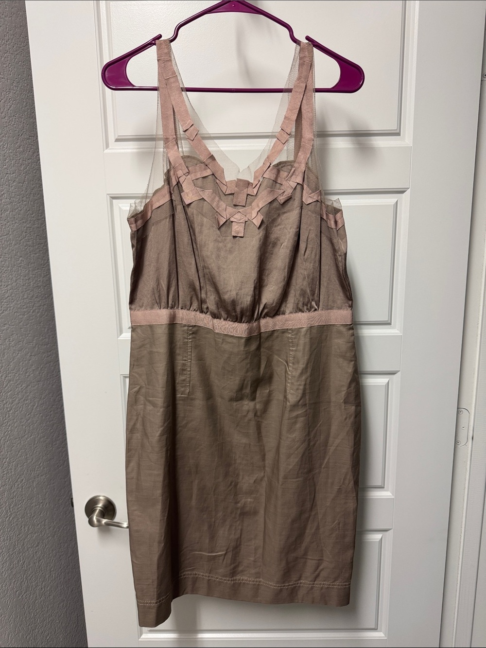 Loft - Size 12 - Brown & Blush Dress